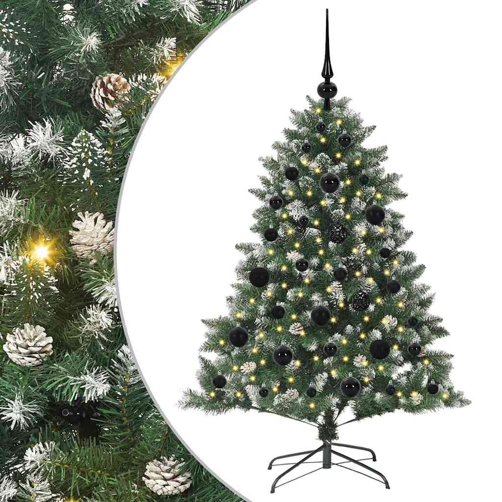 Mākslīgā Ziemassvētku eglīte zaļa 120 cm PVC, plastmasa un tērauds