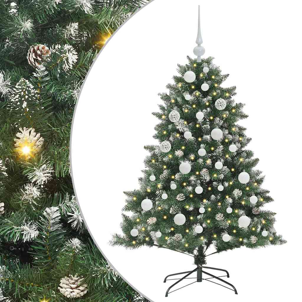 Mākslīgā Ziemassvētku eglīte zaļa 120 cm PVC, plastmasa un tērauds