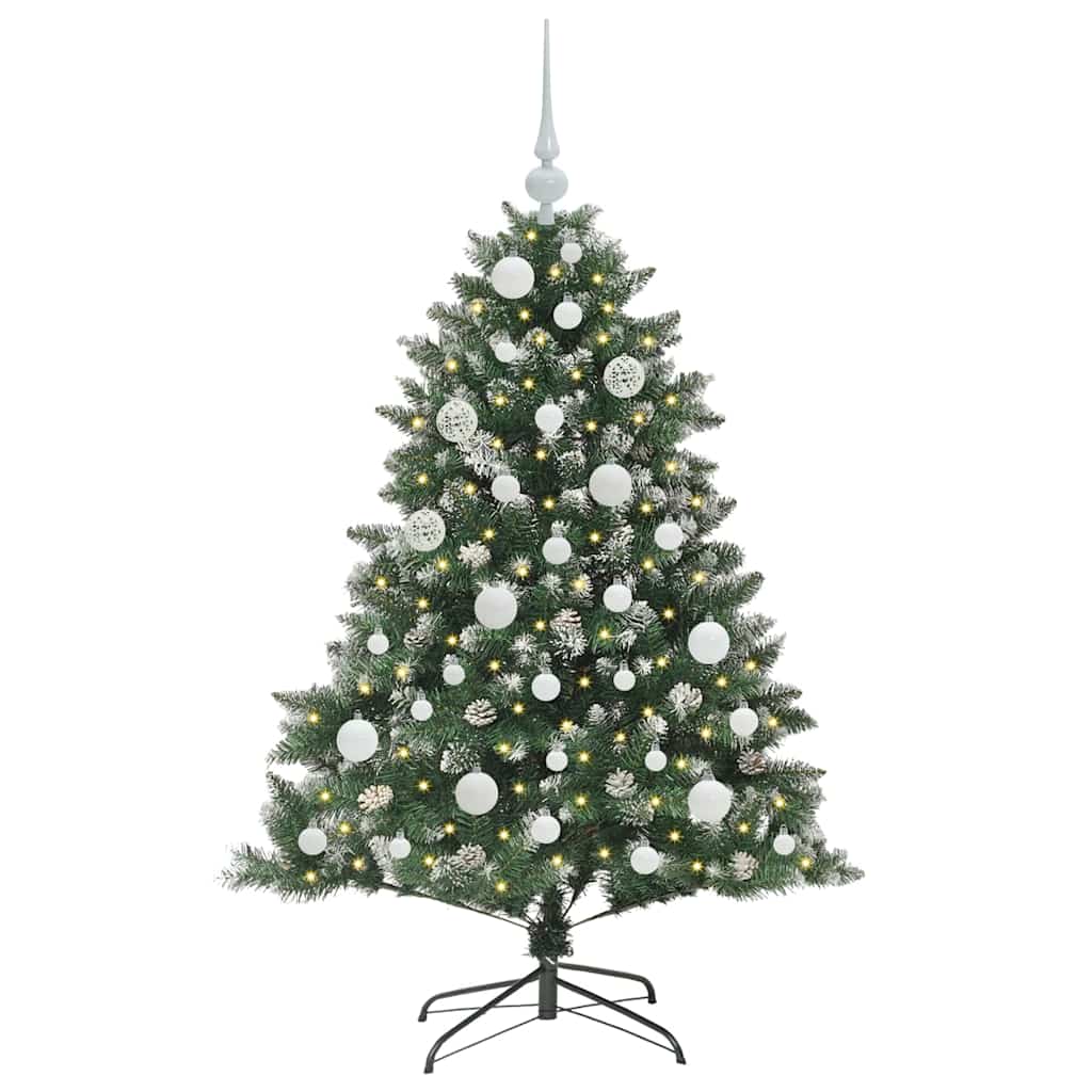 Mākslīgā Ziemassvētku eglīte zaļa 120 cm PVC, plastmasa un tērauds