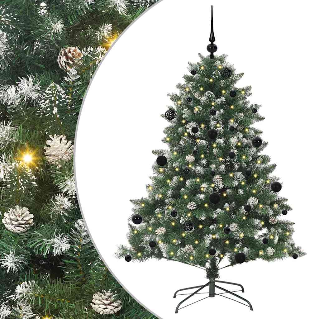 Mākslīgā Ziemassvētku eglīte zaļa 150 cm PVC, plastmasa un tērauds