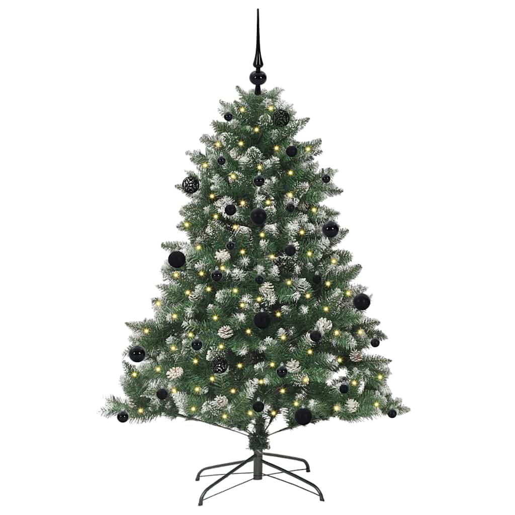 Mākslīgā Ziemassvētku eglīte zaļa 150 cm PVC, plastmasa un tērauds