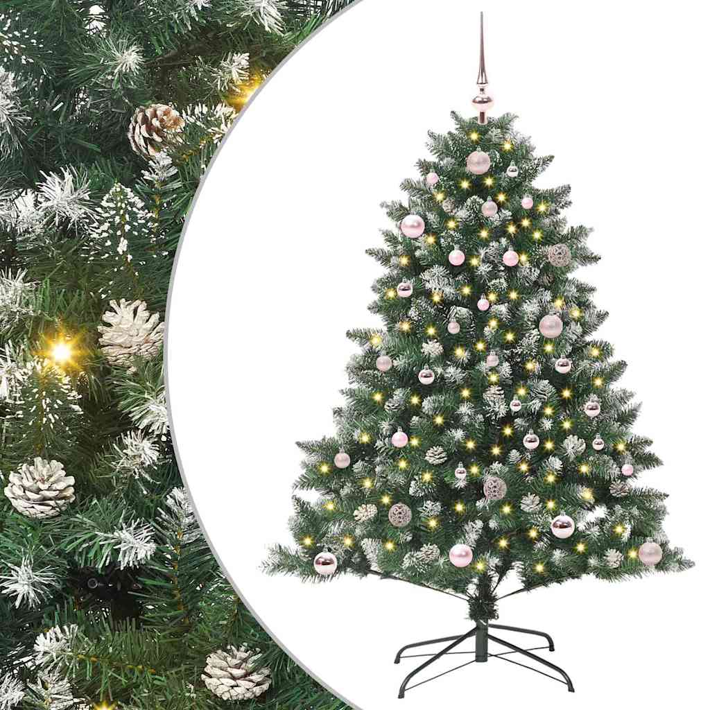 Mākslīgā Ziemassvētku eglīte zaļa 150 cm PVC, plastmasa un tērauds
