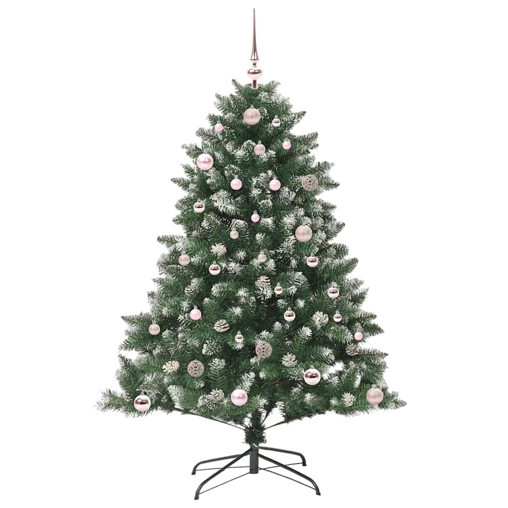 Mākslīgā Ziemassvētku eglīte zaļa 150 cm PVC, plastmasa un tērauds