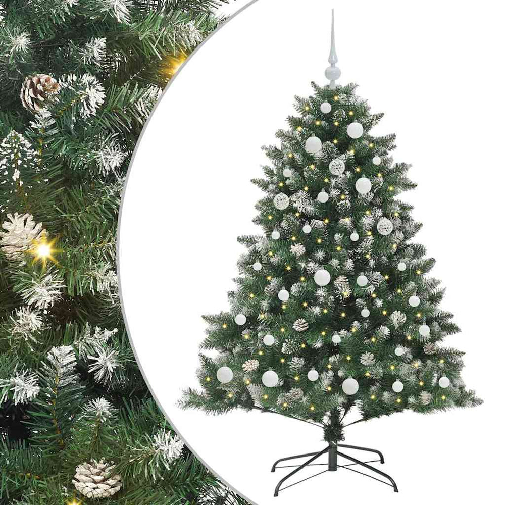 Artificial Christmas Tree Green 150 cm PVC, Plastic and Steel