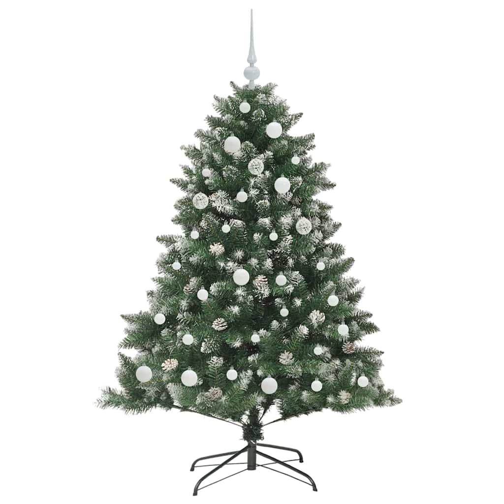 Mākslīgā Ziemassvētku eglīte zaļa 150 cm PVC, plastmasa un tērauds