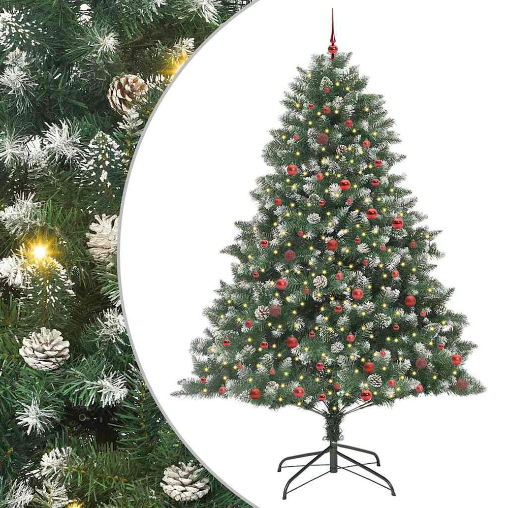 Artificial Christmas Tree Green 240 cm PVC, Plastic and Steel