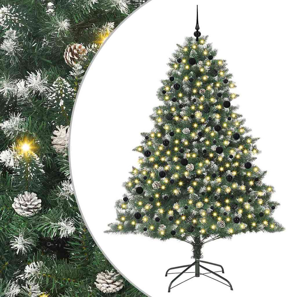 Artificial Christmas Tree Green 240 cm PVC, Plastic and Steel