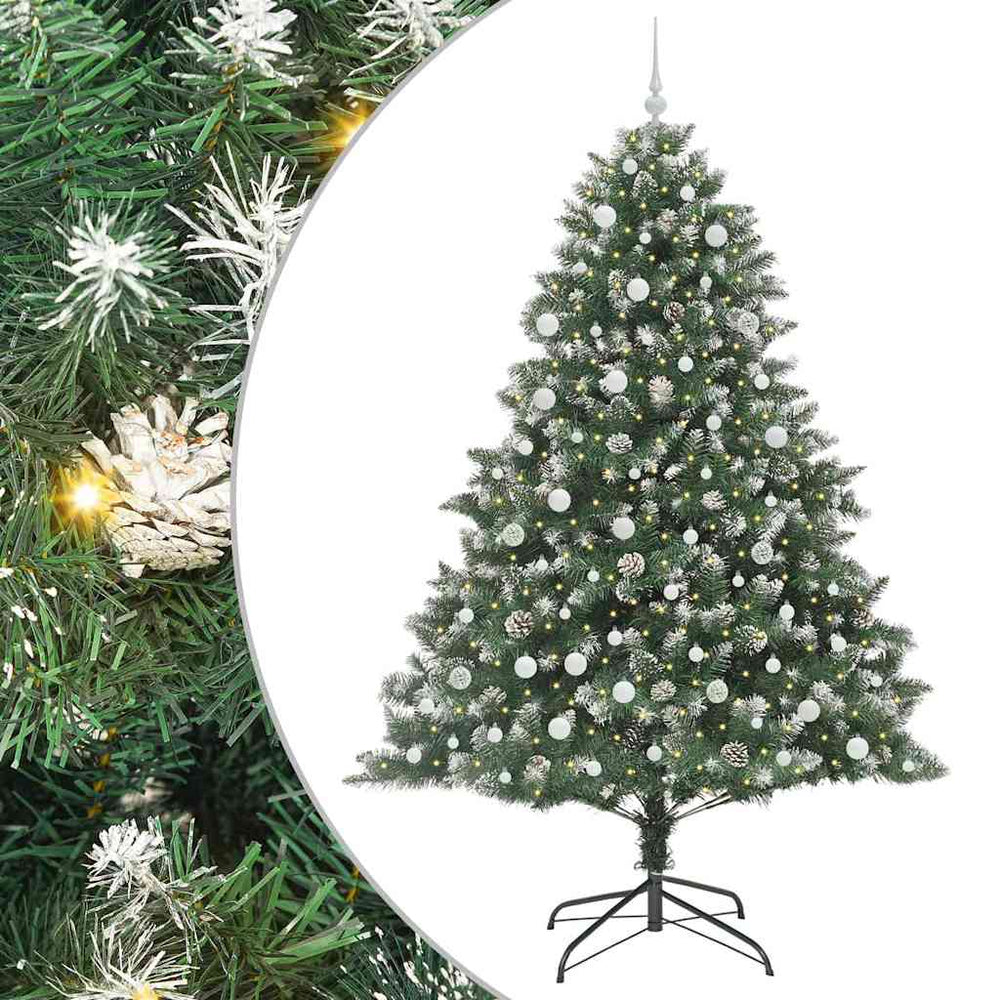Artificial Christmas Tree Green 240 cm PVC, Plastic and Steel