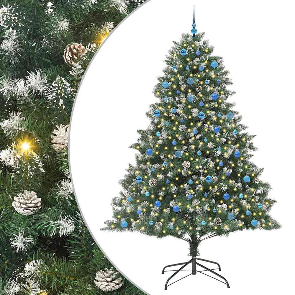 Artificial Christmas Tree Green 240 cm PVC, Plastic and Steel