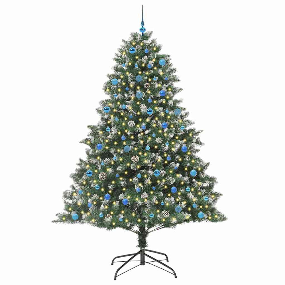 Artificial Christmas Tree Green 240 cm PVC, Plastic and Steel