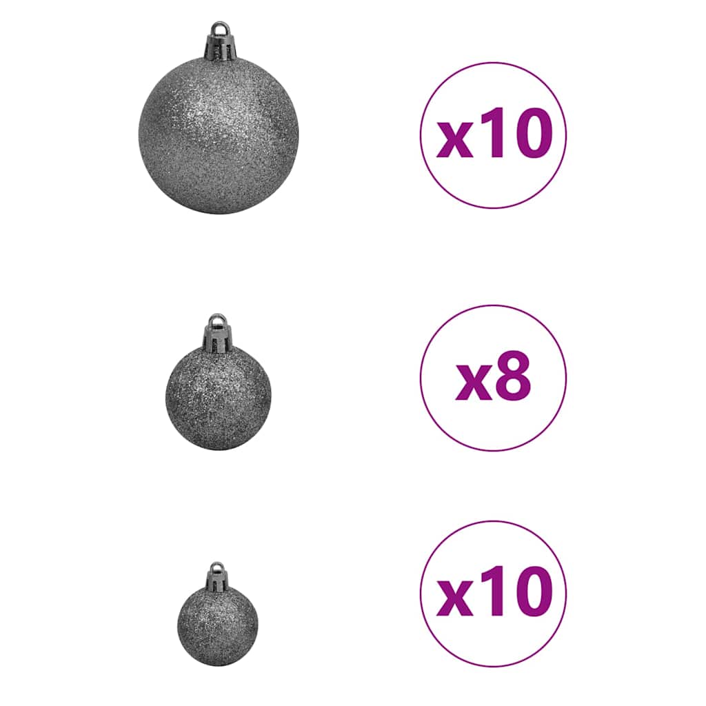 Dirbtinis lieknas Kalėdų medis Žalia ir balta 180 cm