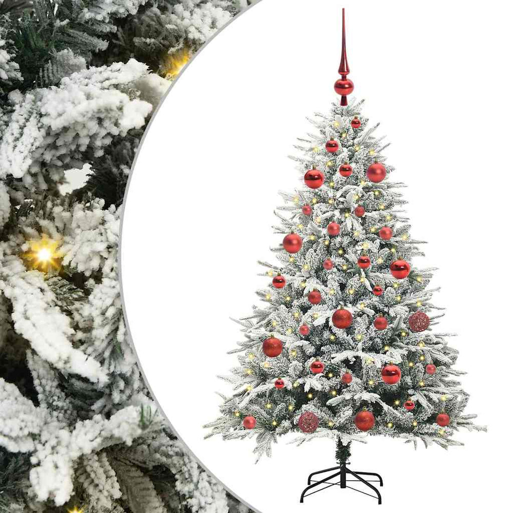 Artificial Pre-Lit Christmas Tree with Baubles Set