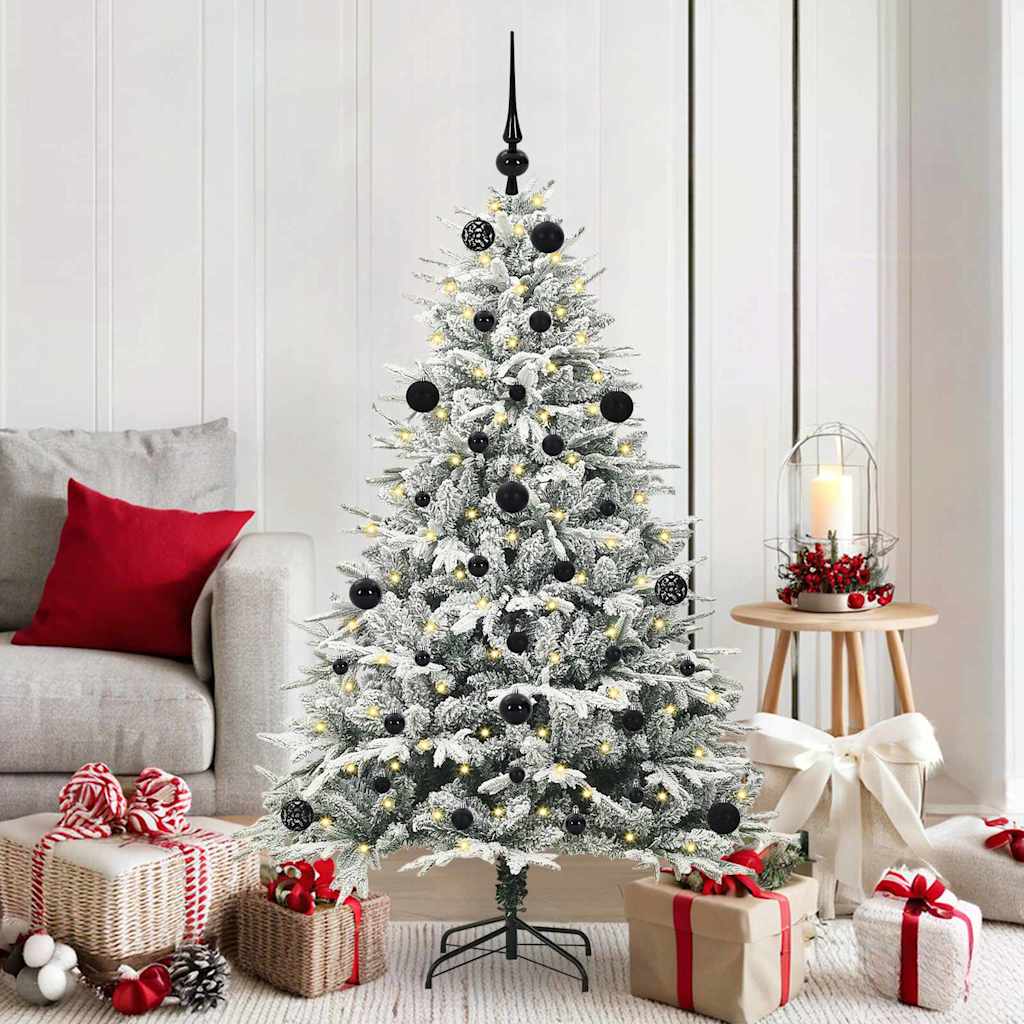 Artificial Pre-Lit Christmas Tree with Baubles Set
