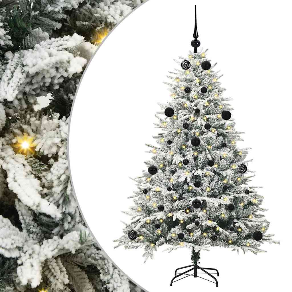 Artificial Pre-Lit Christmas Tree with Baubles Set