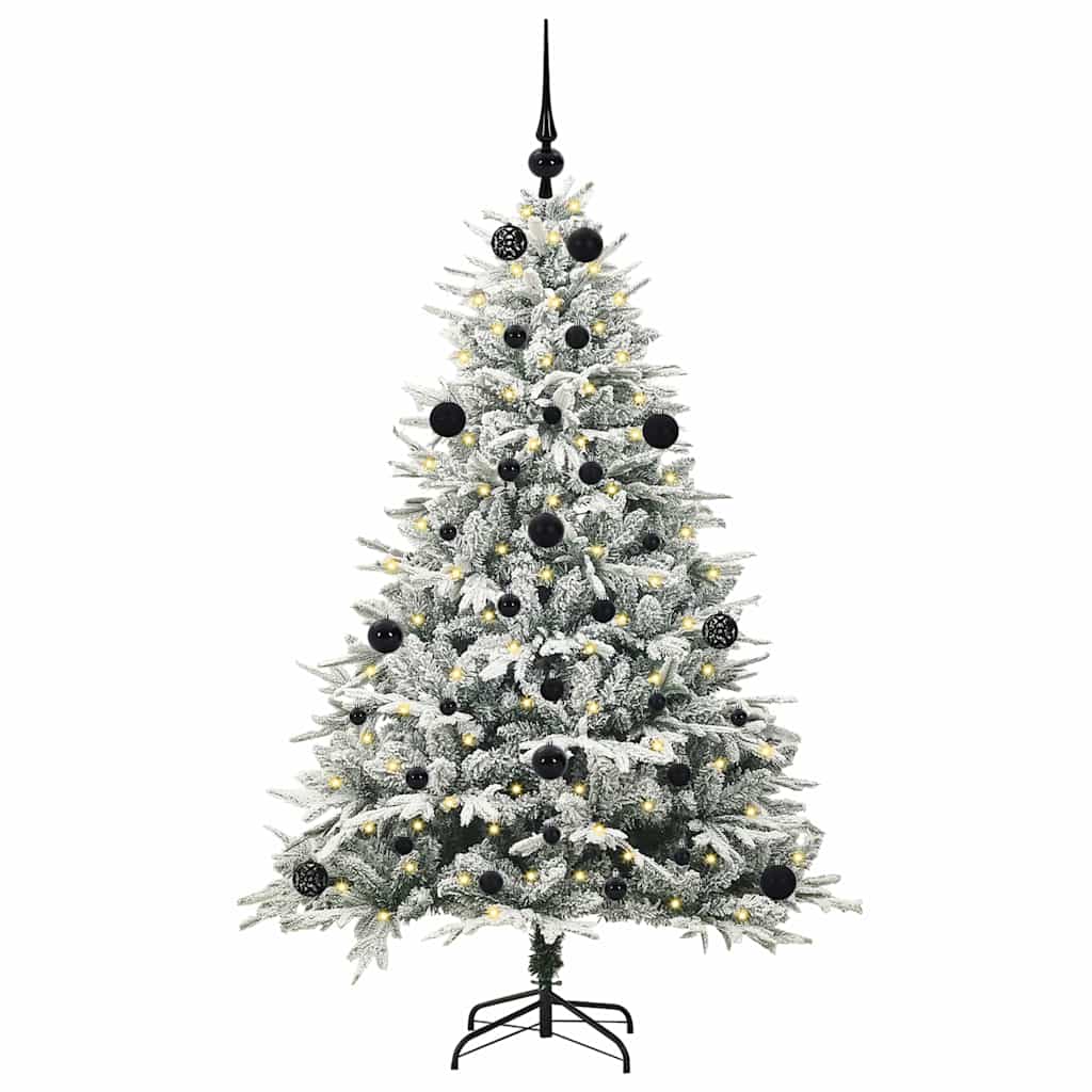 Artificial Pre-Lit Christmas Tree with Baubles Set
