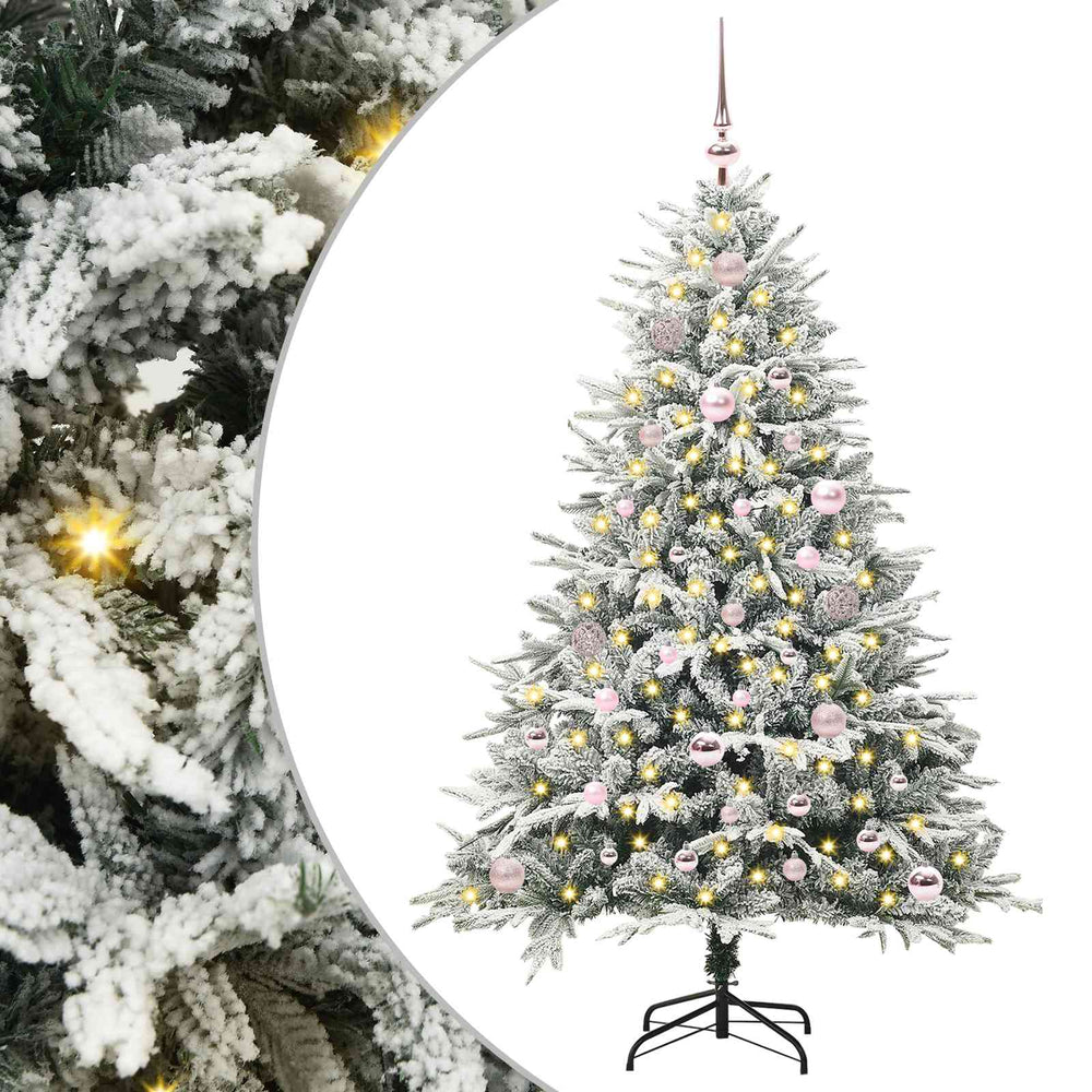 Artificial Pre-Lit Christmas Tree with Bauble Set
