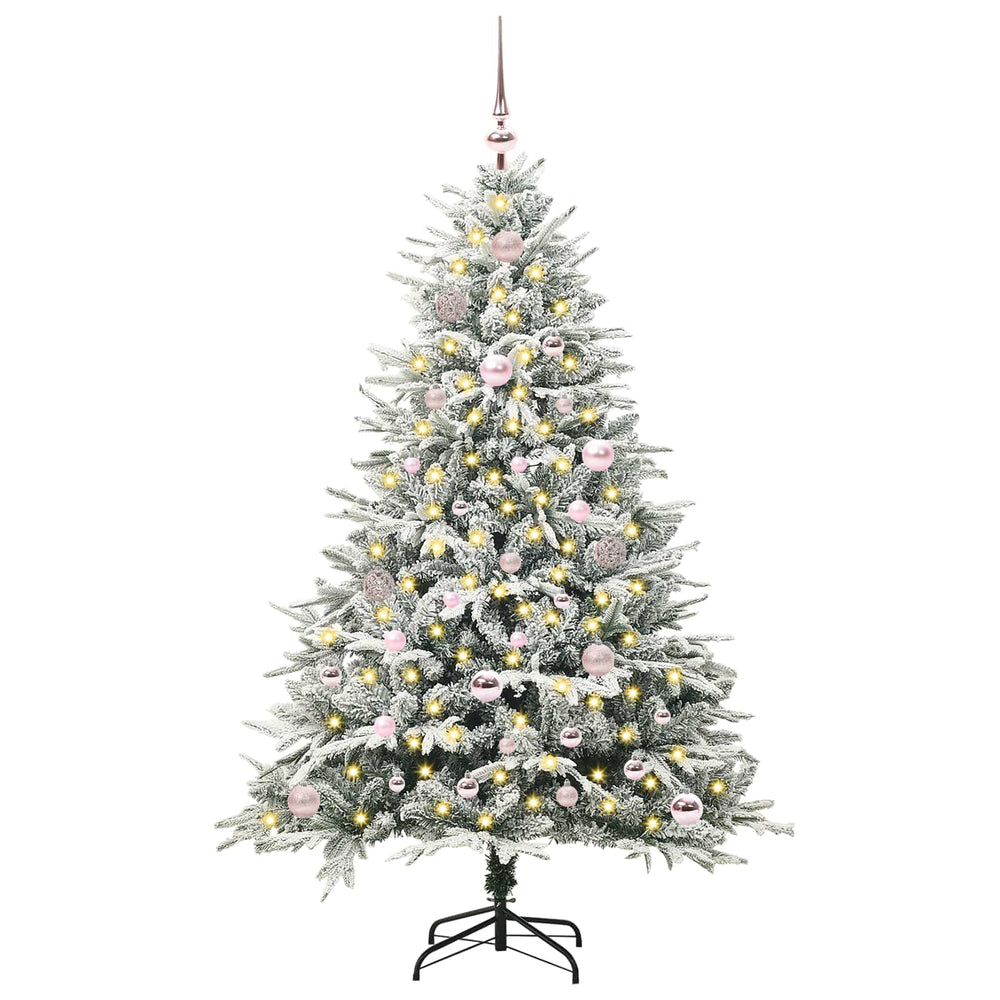 Artificial Pre-Lit Christmas Tree with Bauble Set