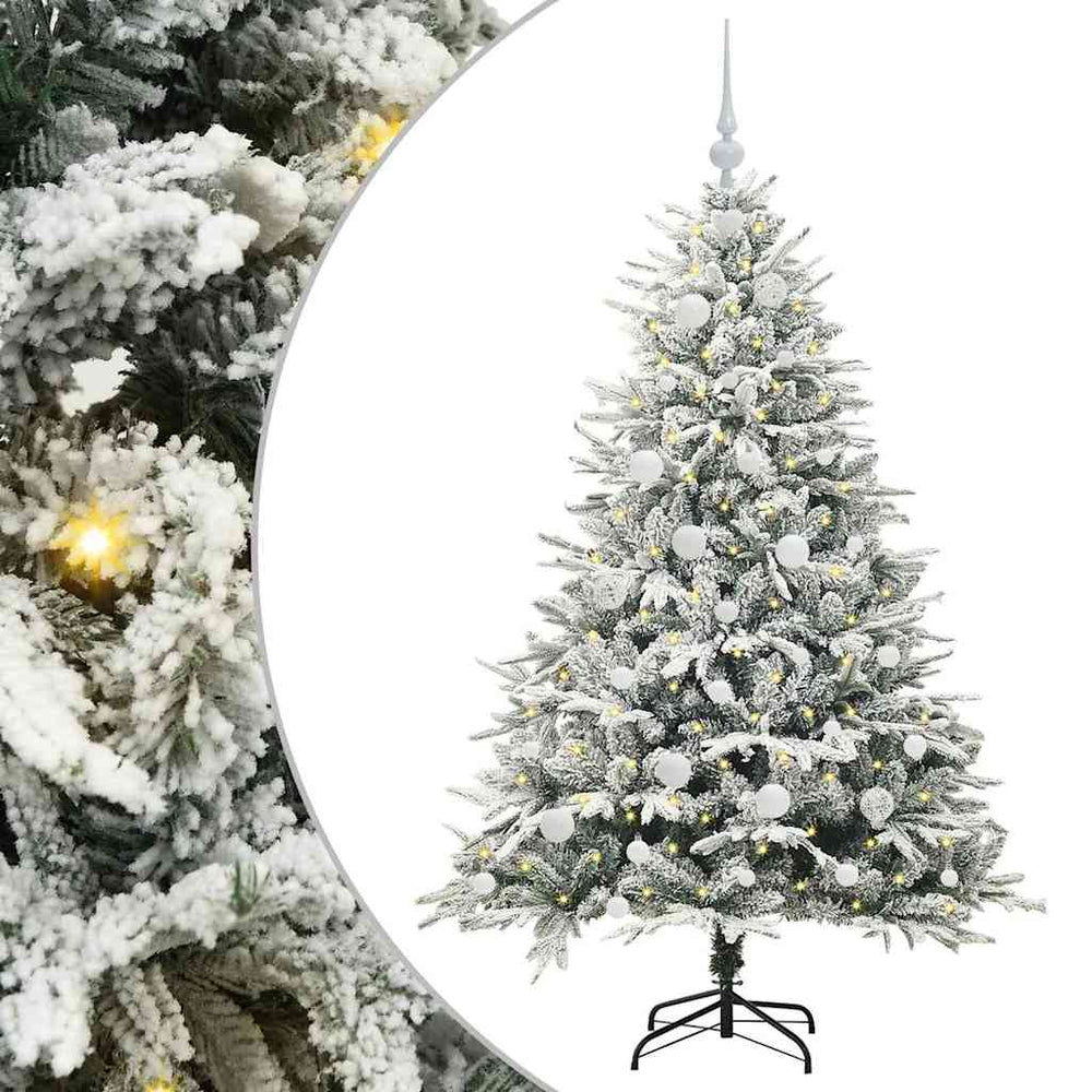 Artificial Pre-Lit Christmas Tree with Baubles Set