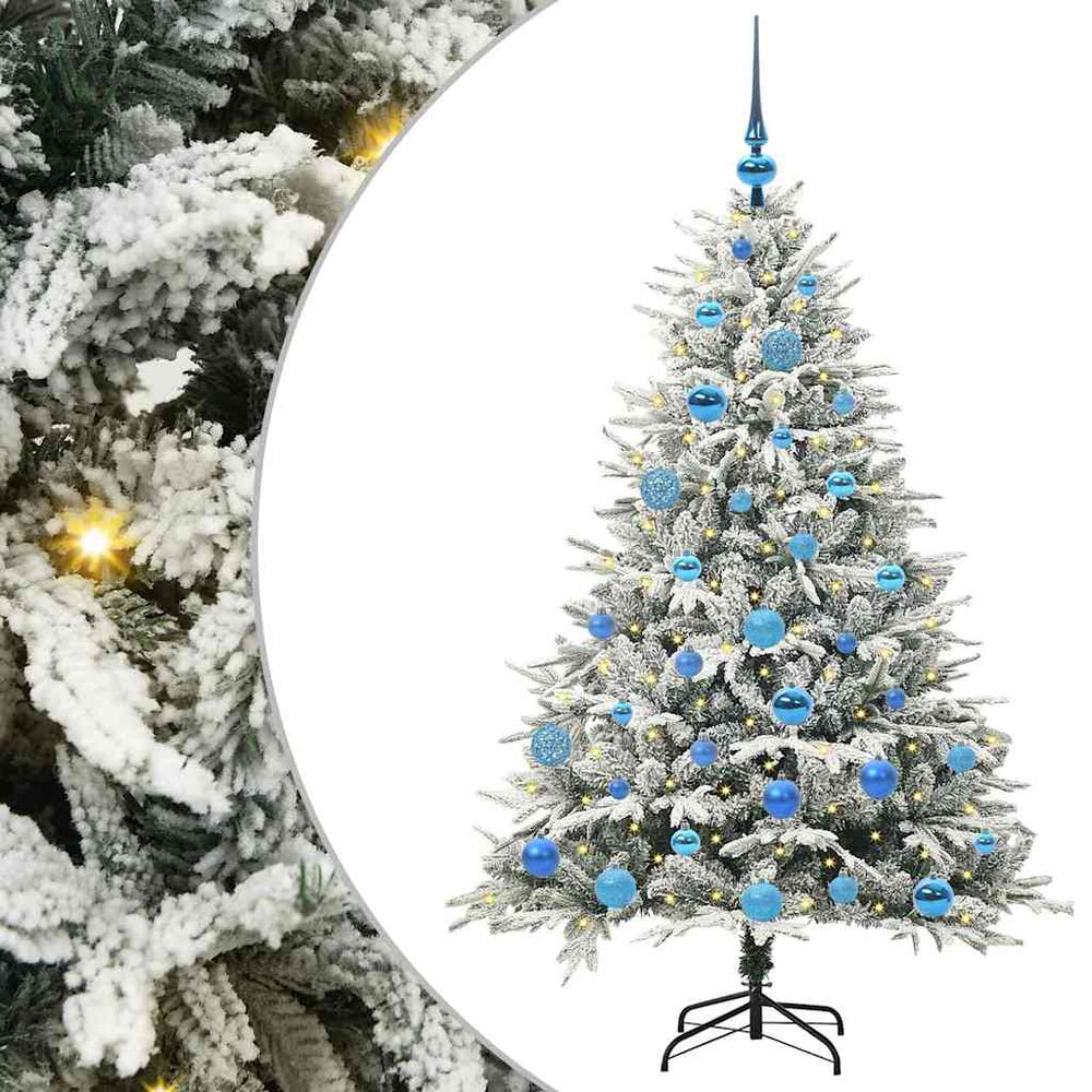 Artificial Pre-Lit Christmas Tree with Baubles Set