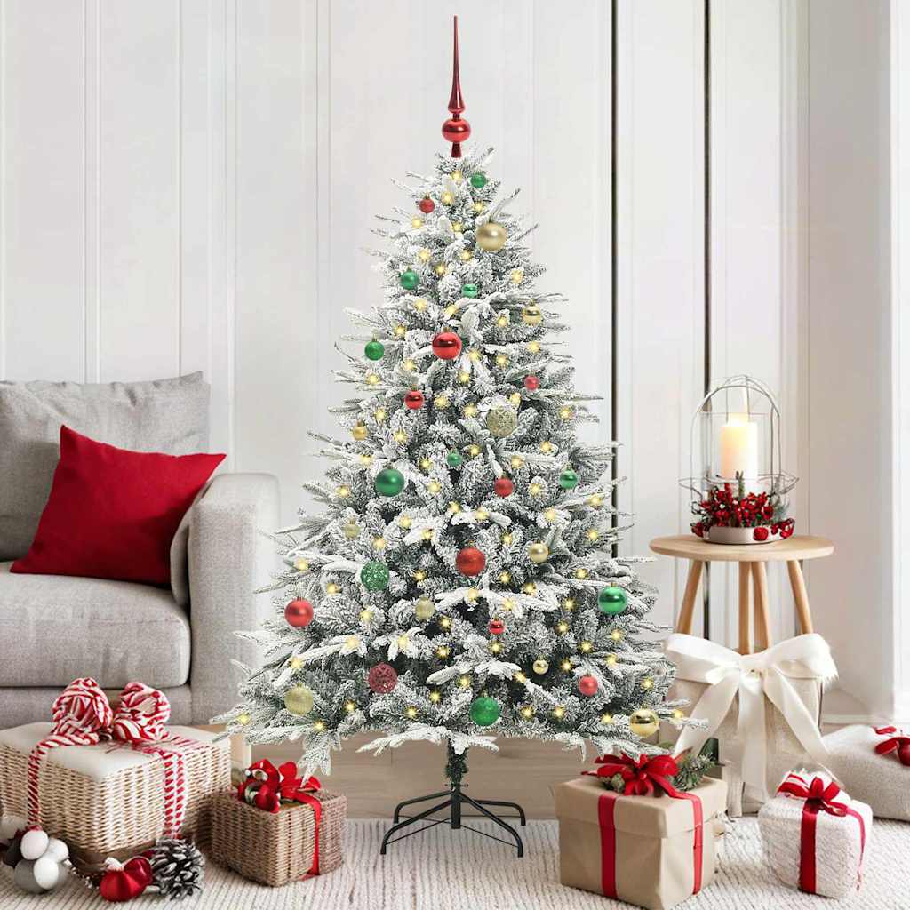 Artificial Pre-Lit Christmas Tree with Baubles Set