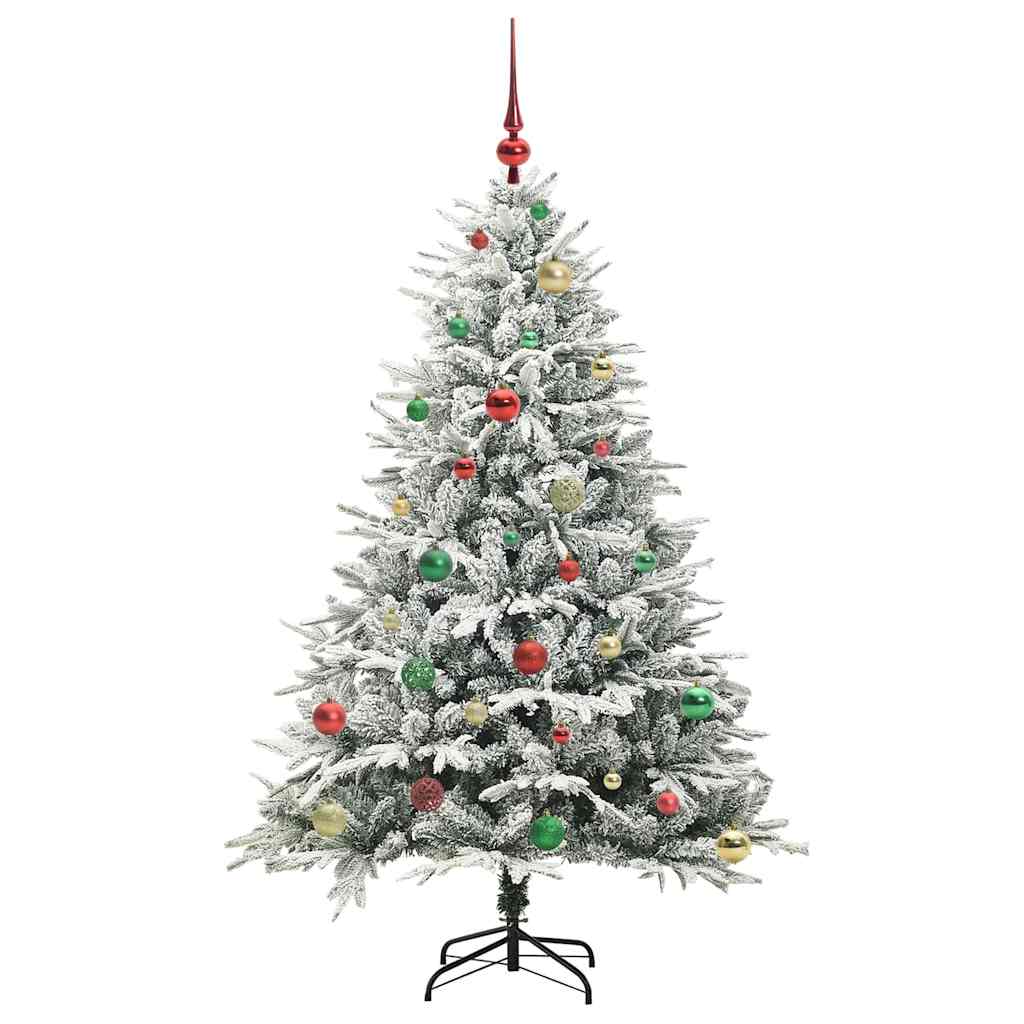 Artificial Pre-Lit Christmas Tree with Baubles Set