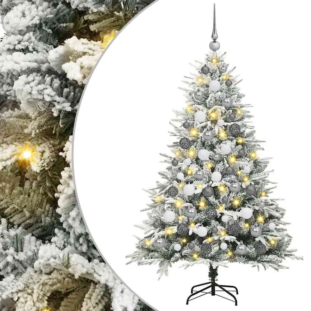 Artificial Pre-Lit Christmas Tree with Ball Set