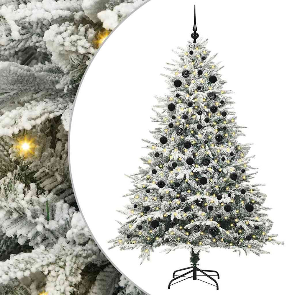 Artificial Pre-Lit Christmas Tree with Ball Set