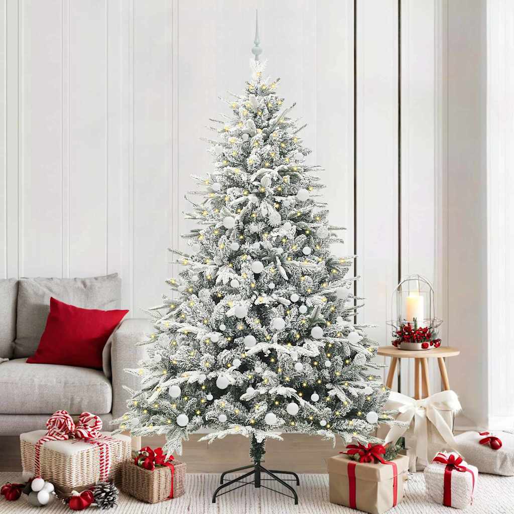 Artificial Pre-Lit Christmas Tree with Ball Set