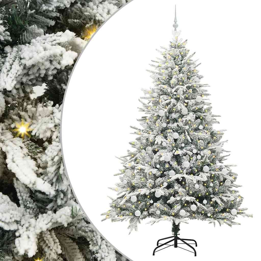 Artificial Pre-Lit Christmas Tree with Ball Set