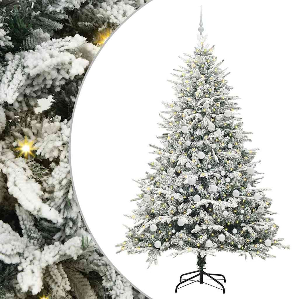 Artificial Pre-Lit Christmas Tree with Ball Set