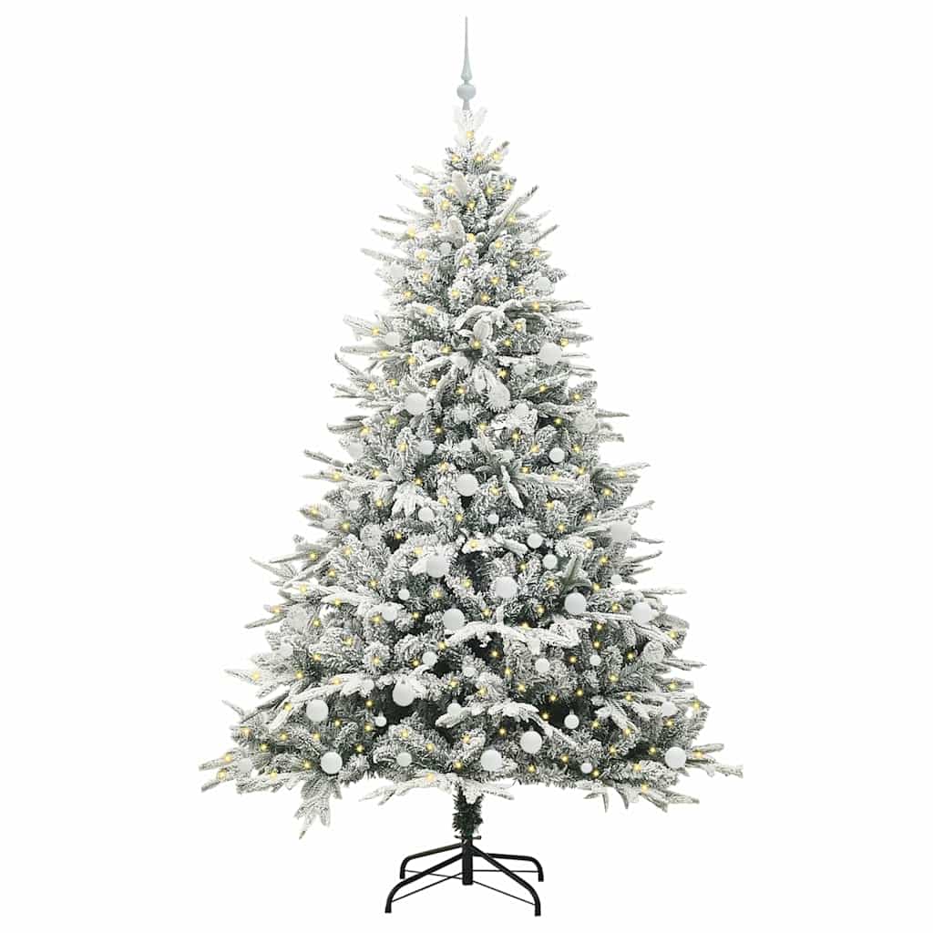 Artificial Pre-Lit Christmas Tree with Ball Set