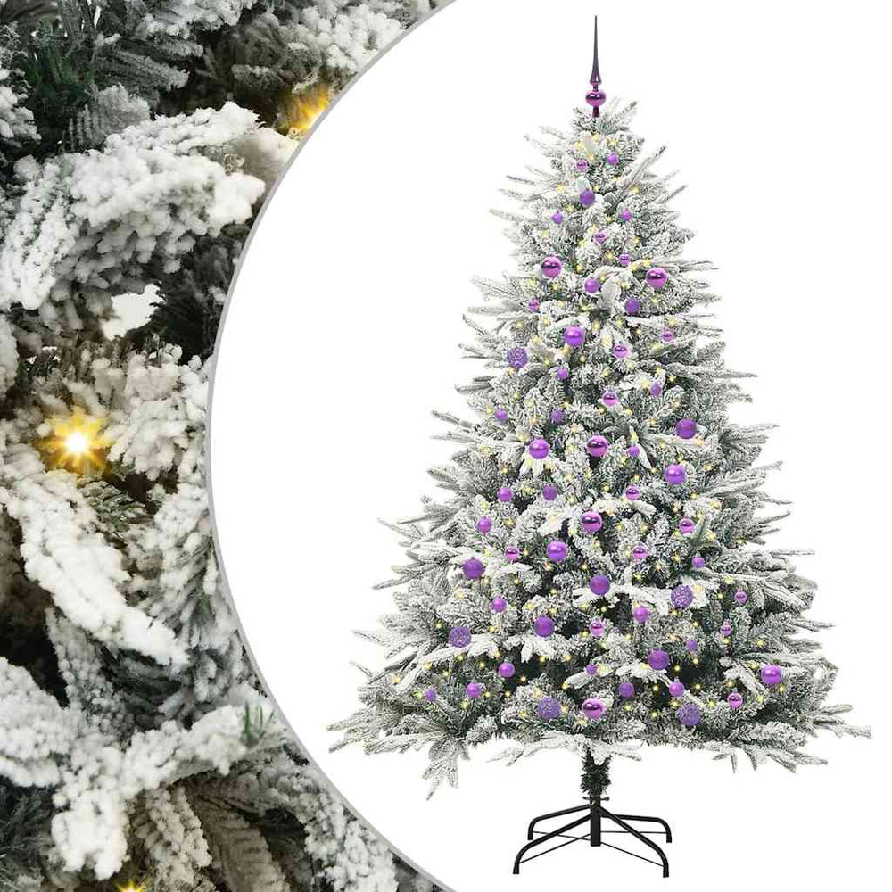Artificial Pre-Lit Christmas Tree with Ball Set