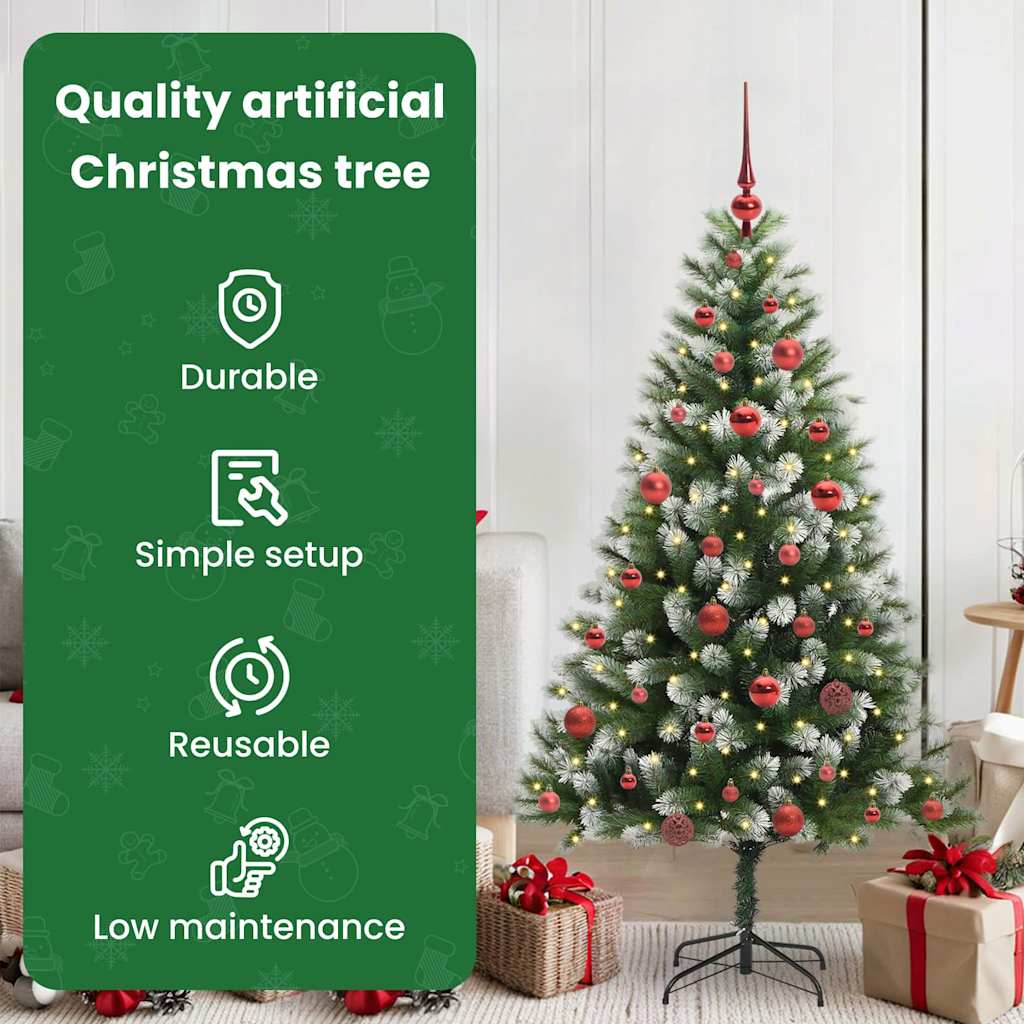 Artificial Flexible Christmas tree DREAM CRYSTAL, with snow-covered branches, 150 cm.