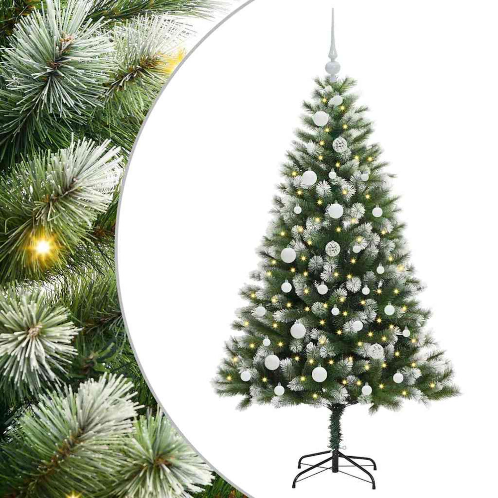 Artificial Flexible Christmas tree DREAM CRYSTAL, with snow-covered branches, 150 cm.