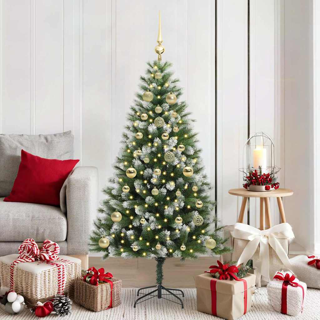 Mākslīgā elastīgā Ziemassvētku eglīte DREAM CRYSTAL, ar polsterētu sniegu 150 cm.