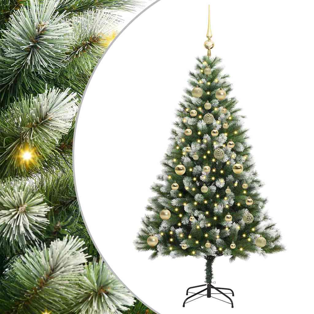 Mākslīgā elastīgā Ziemassvētku eglīte DREAM CRYSTAL, ar polsterētu sniegu 150 cm.