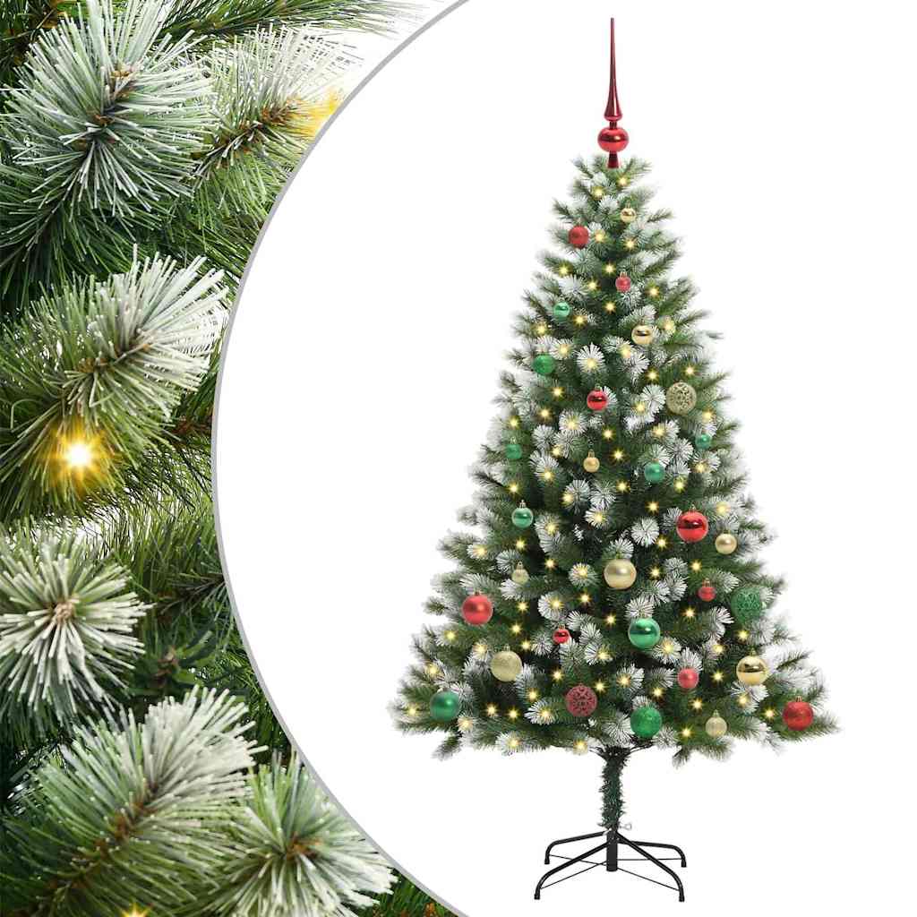 Dirbtinis Lankstus Kalėdų medis su paminkštintu sniegu 150 cm