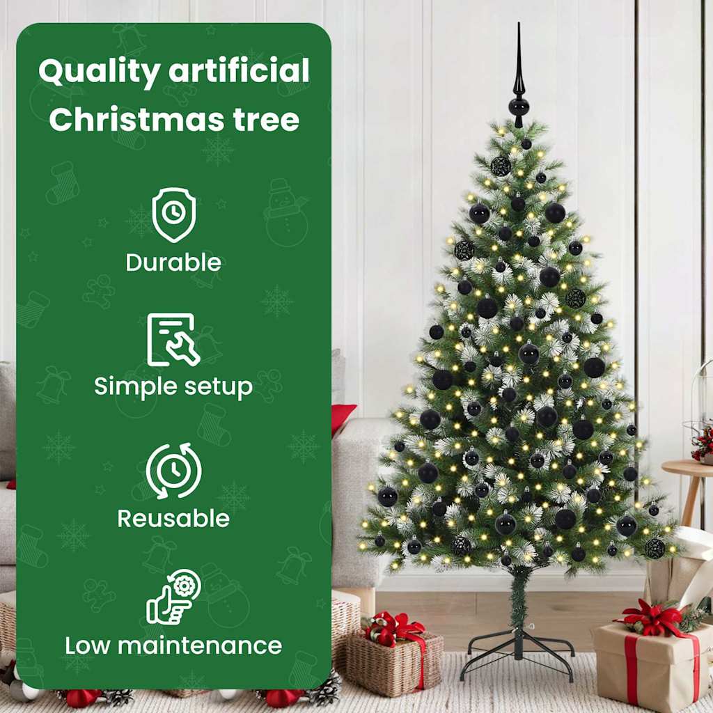 Artificial Flexible Christmas tree DREAM CRYSTAL, with cushioned snow 180 cm.