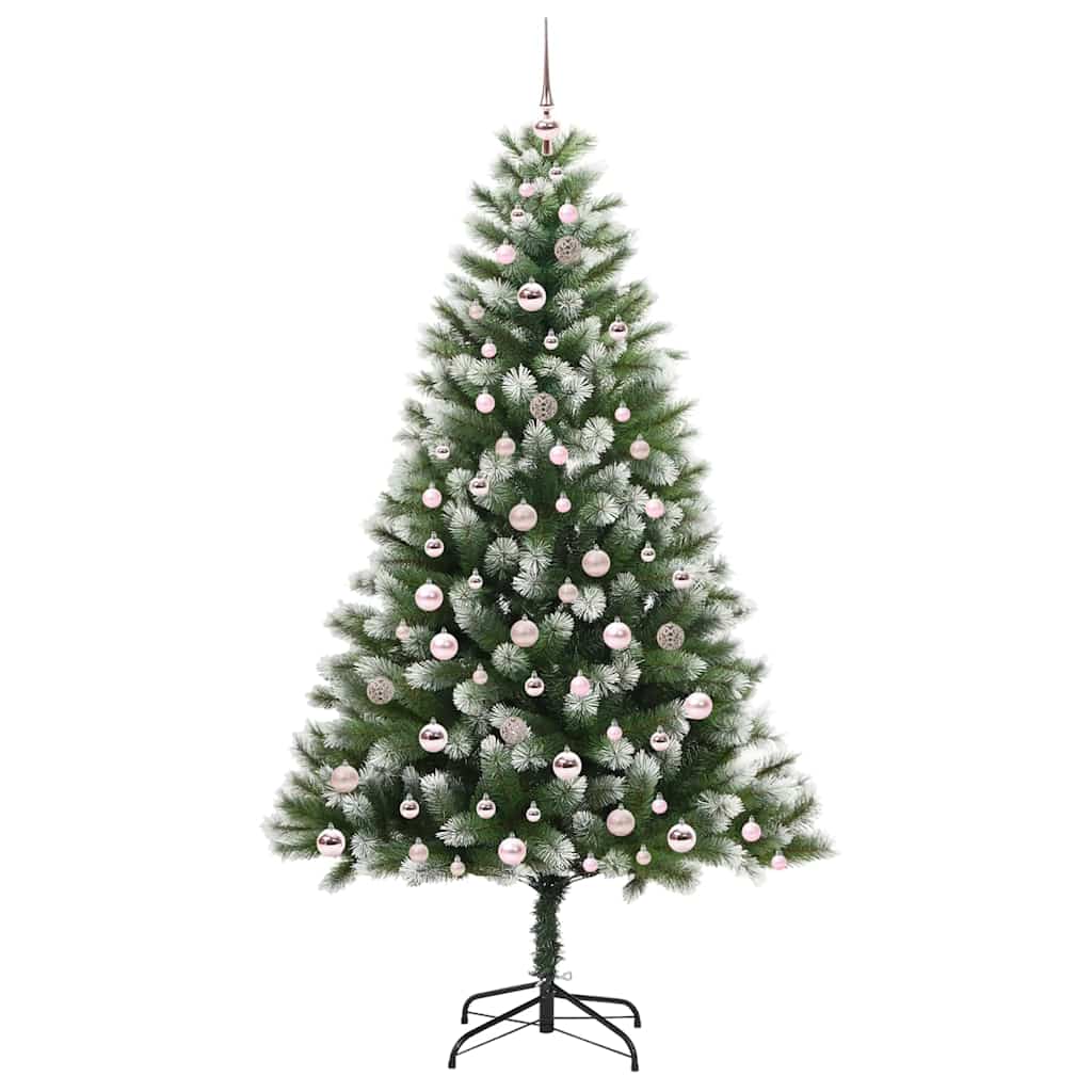 Dirbtinis Lankstus Kalėdų medis su paminkštintu sniegu 210 cm