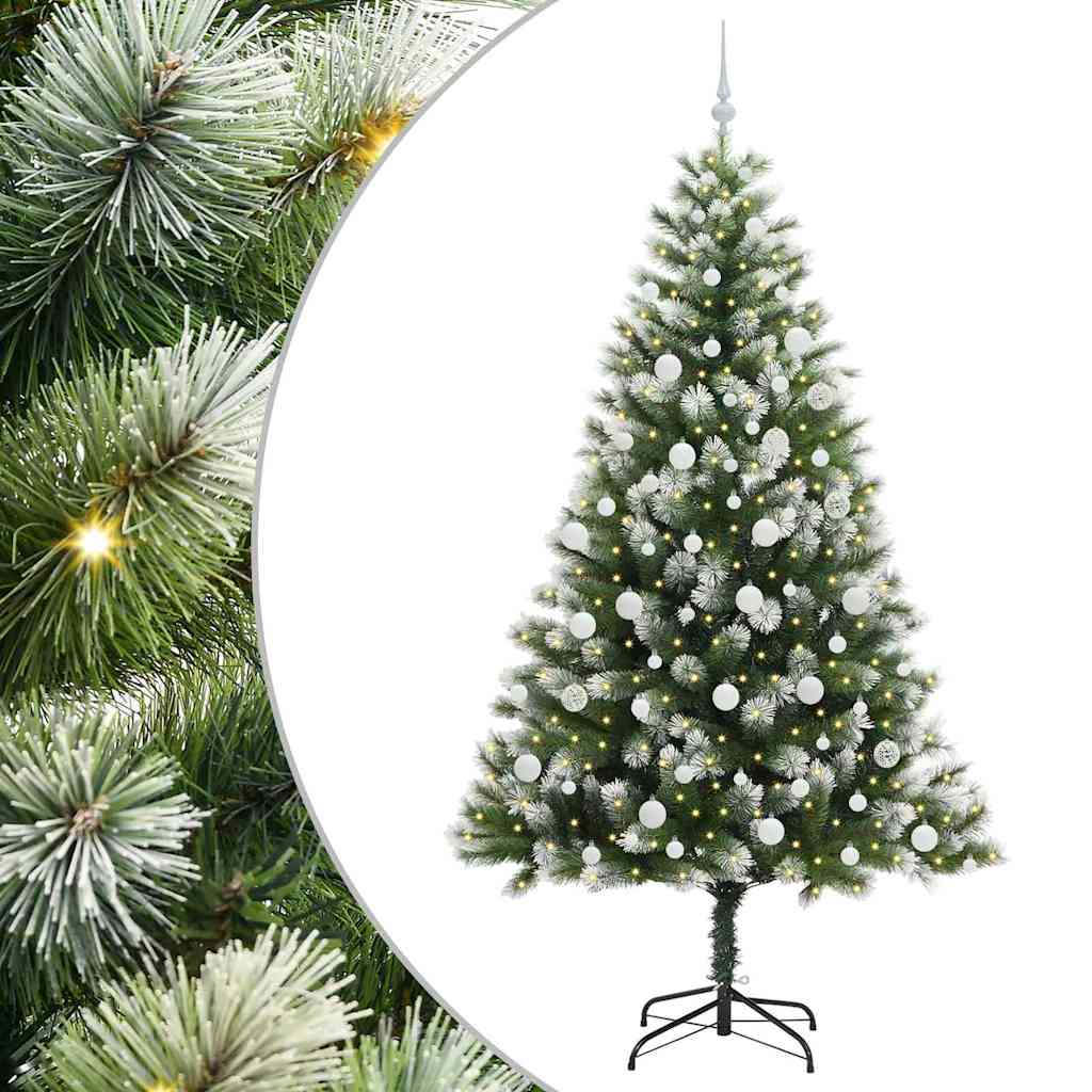 Dirbtinis Lankstus Kalėdų medis su paminkštintu sniegu 210 cm