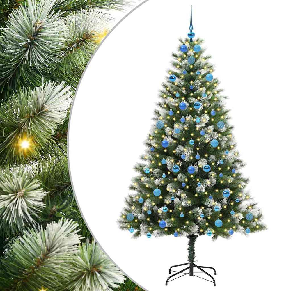 Dirbtinis Lankstus Kalėdų medis su paminkštintu sniegu 210 cm