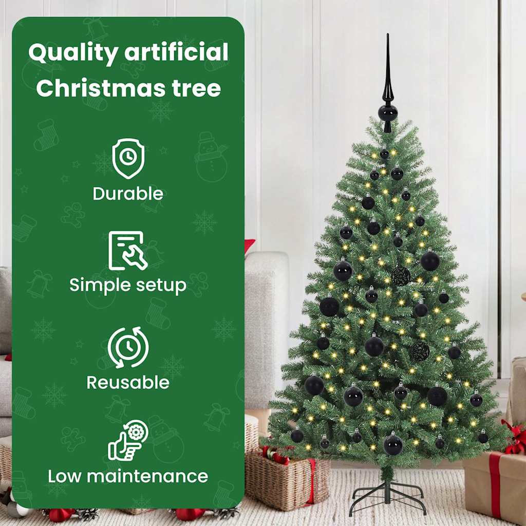 Dirbtinė Sulankstoma Kalėdų Eglutė Žalia 120 cm PVC ir metalas