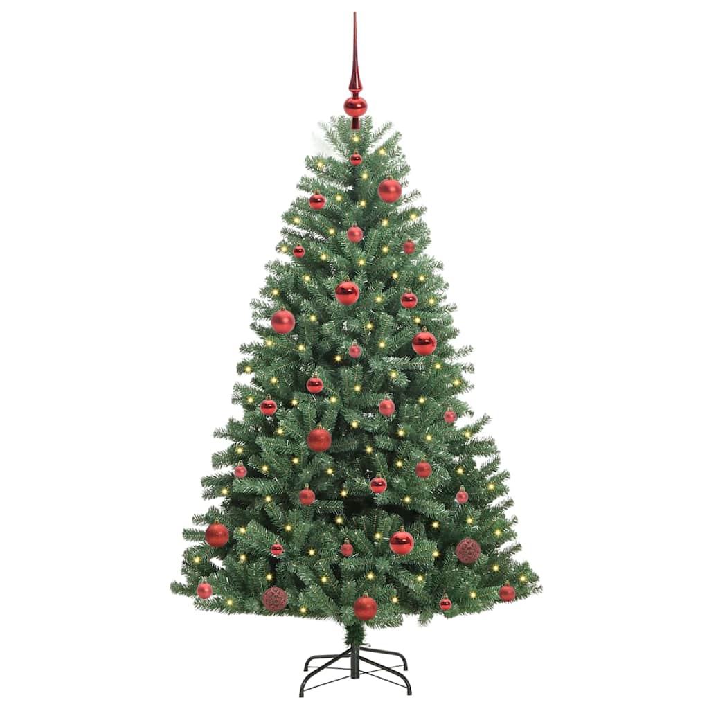 Dirbtinė Sulankstoma Kalėdų Eglutė Žalia 150 cm PVC ir metalas