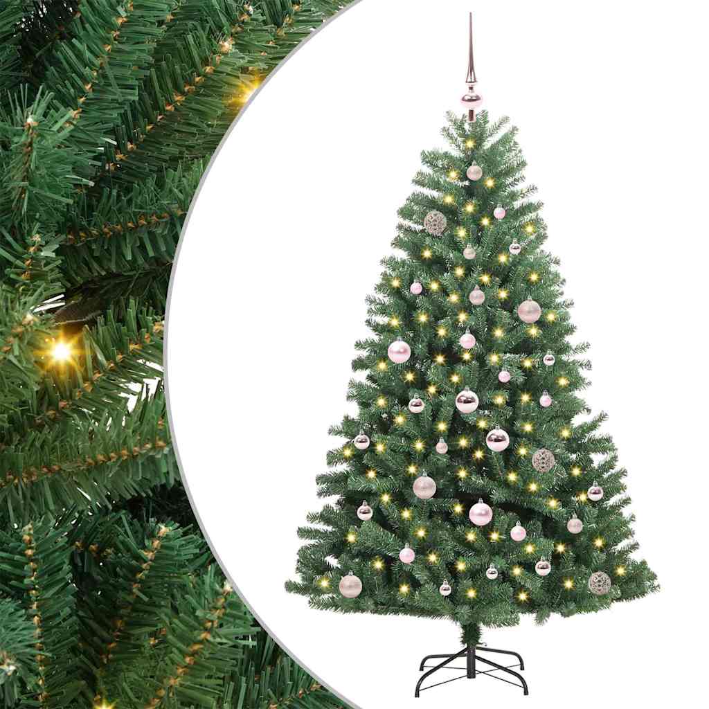 Dirbtinė Sulankstoma Kalėdų Eglutė Žalia 150 cm PVC ir metalas