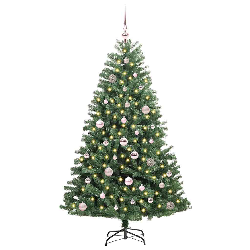 Dirbtinė Sulankstoma Kalėdų Eglutė Žalia 150 cm PVC ir metalas