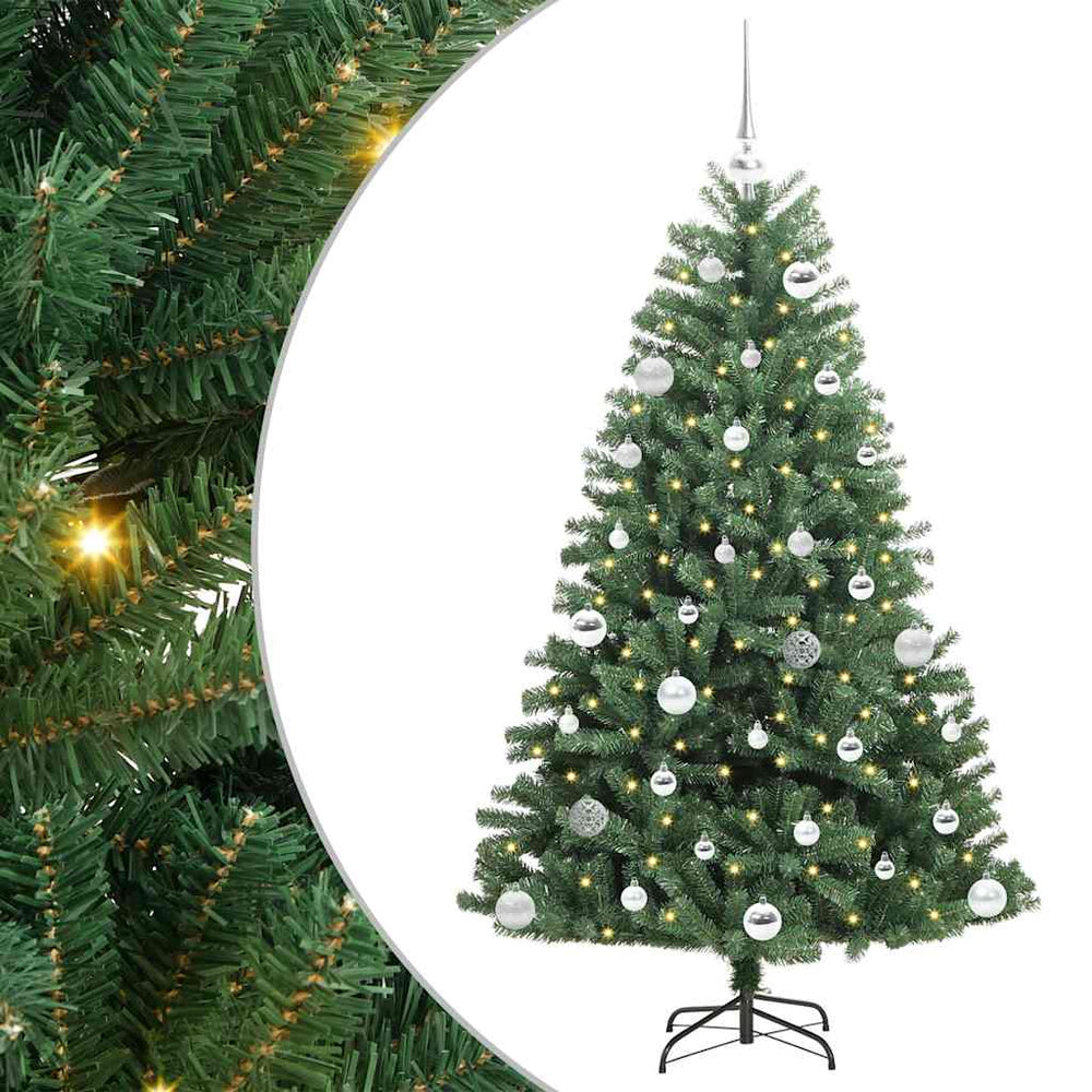 Dirbtinė Sulankstoma Kalėdų Eglutė Žalia 150 cm PVC ir metalas