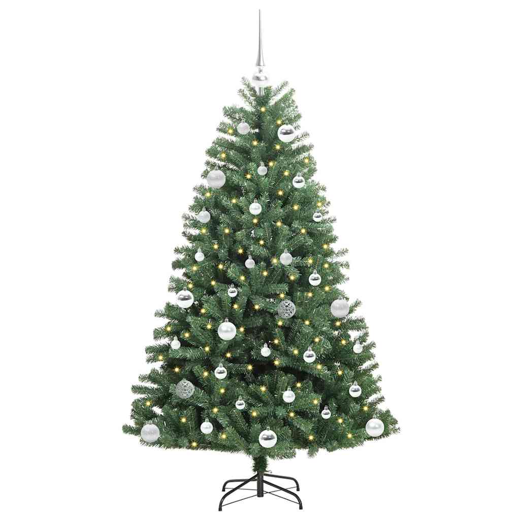 Dirbtinė Sulankstoma Kalėdų Eglutė Žalia 150 cm PVC ir metalas