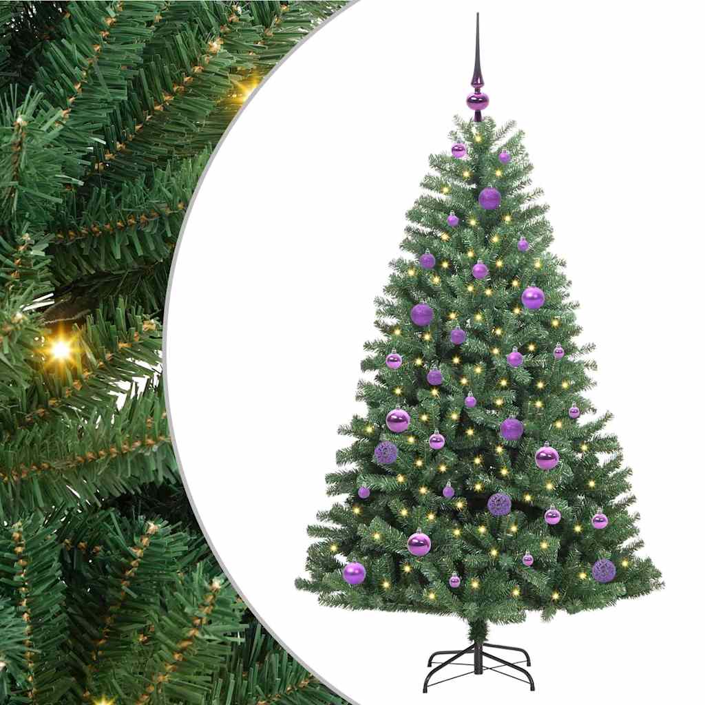 Dirbtinė Sulankstoma Kalėdų Eglutė Žalia 150 cm PVC ir metalas