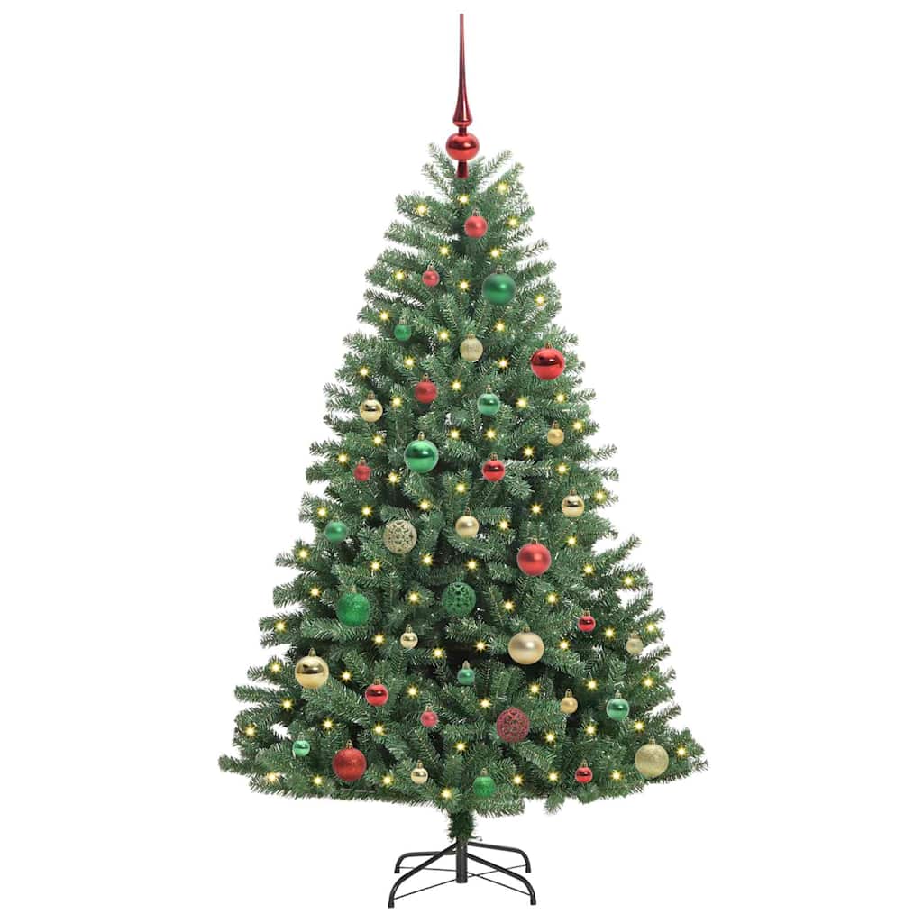 Dirbtinė Sulankstoma Kalėdų Eglutė Žalia 150 cm PVC ir metalas