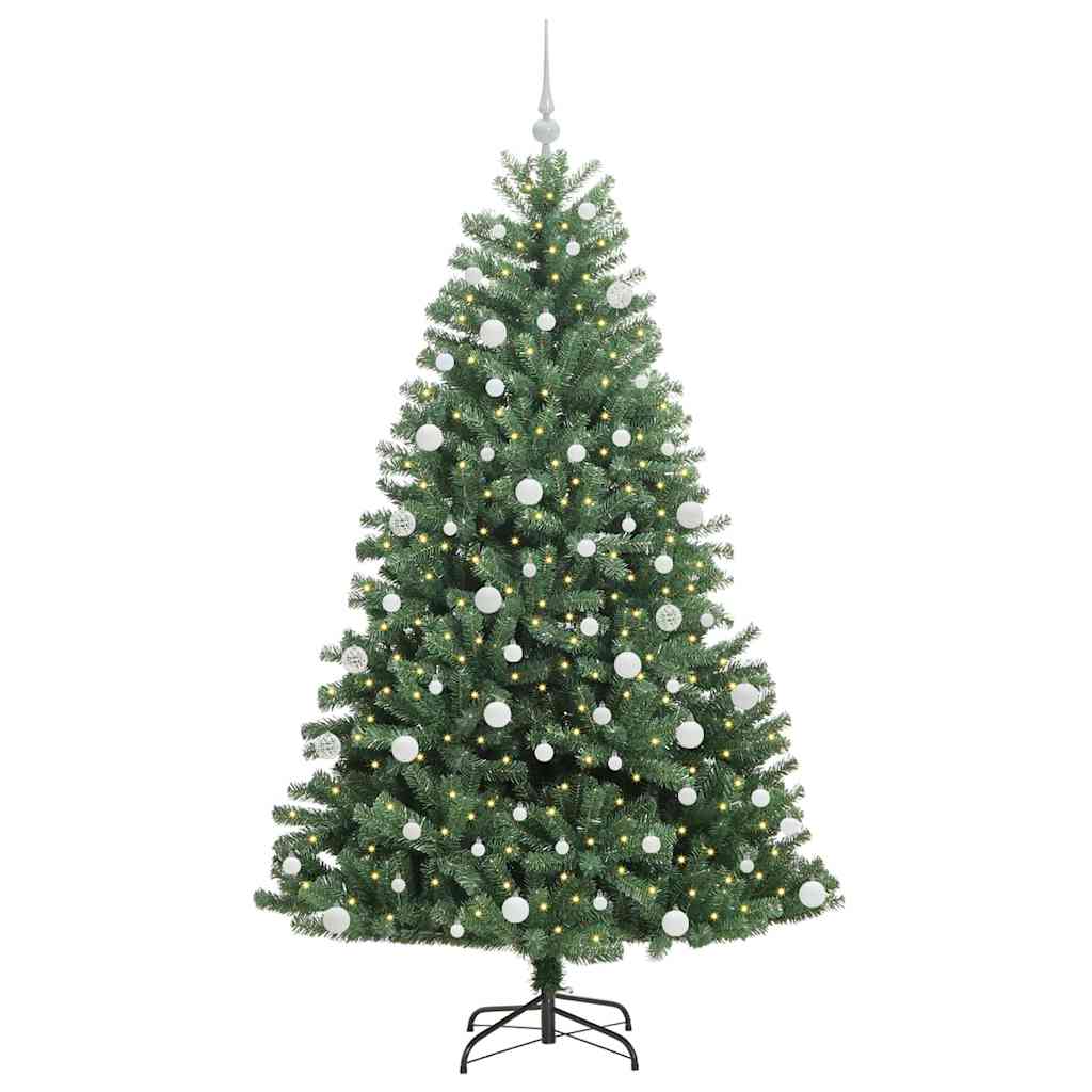Dirbtinė Sulankstoma Kalėdų Eglutė Žalia 180 cm PVC ir metalas
